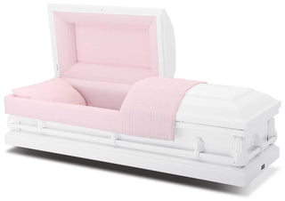 Batesville Apollo White Half Couch Casket