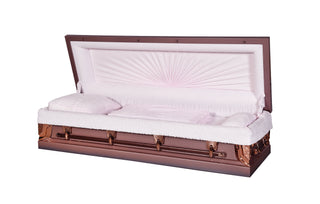 Monarch Silver Rose Full Couch Steel Casket