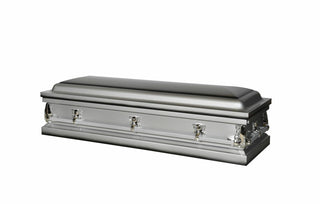 Solace Titan Aries sunburst silver full couch casket