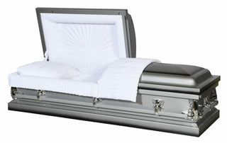 Solace Titan Aries Sunburst Silver Half Couch casket