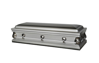 Trinity Silver Full Couch Steel Casket