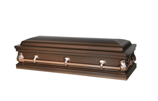 Trinity Dark Bronze Full Couch Steel Casket