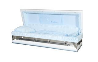 Ivory Mist Full Couch Steel Casket