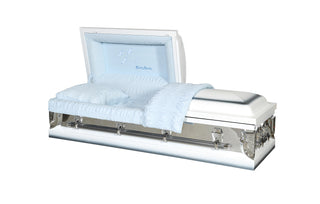 Ivory Mist Half Couch Steel Casket
