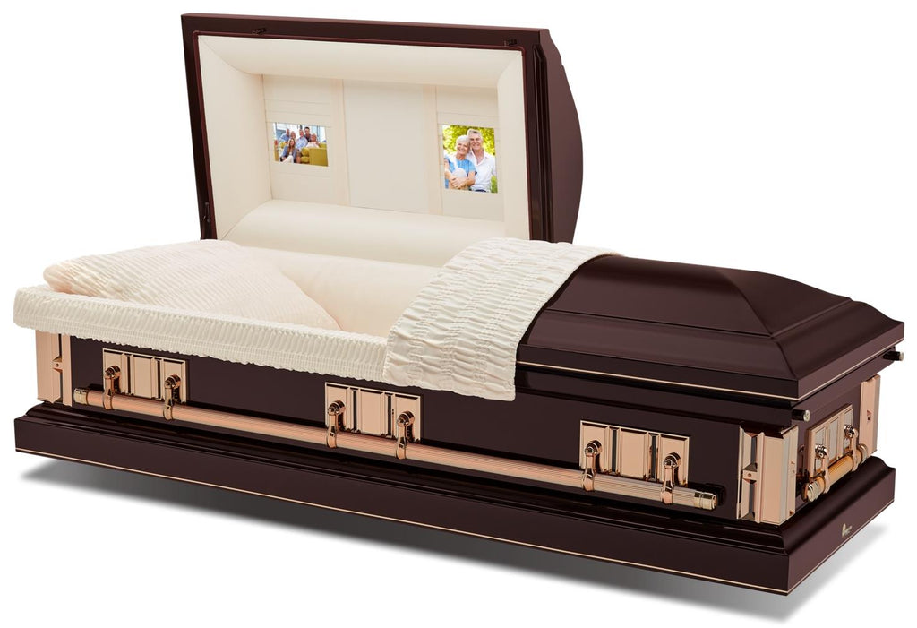 Batesville Merlot Half Couch Steel Casket – Solace Caskets