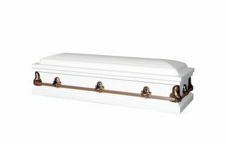 Vega White/Pink Full Couch Casket