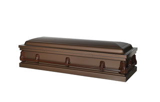 Alex Steel Dark Bronze Full Couch Casket