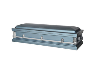 Alex Steel Blue Full Couch Casket