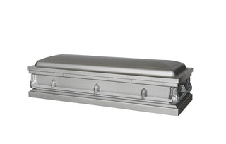 Alex Steel Silver Full Couch Casket