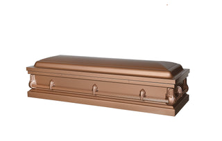 Alex Steel Copper Full Couch Casket