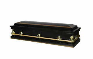 vega black full couch casket