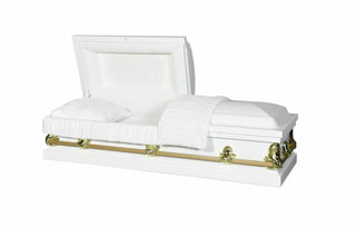 Solace Titan White Half Couch Casket
