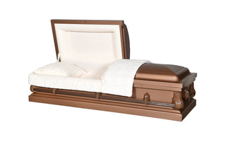 Alex Steel Copper Half Couch Casket
