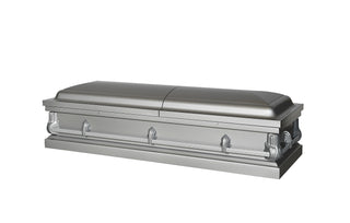 Alex Steel Silver Half Couch Casket