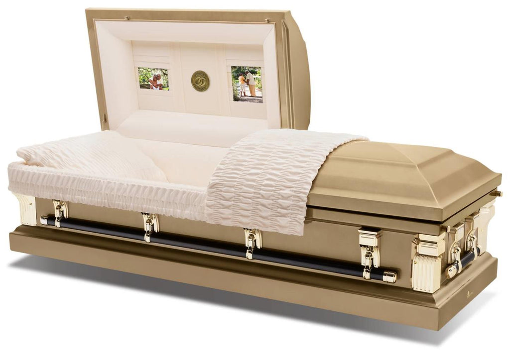 Batesville Sand Gold Half Couch Steel Casket – Solace Caskets