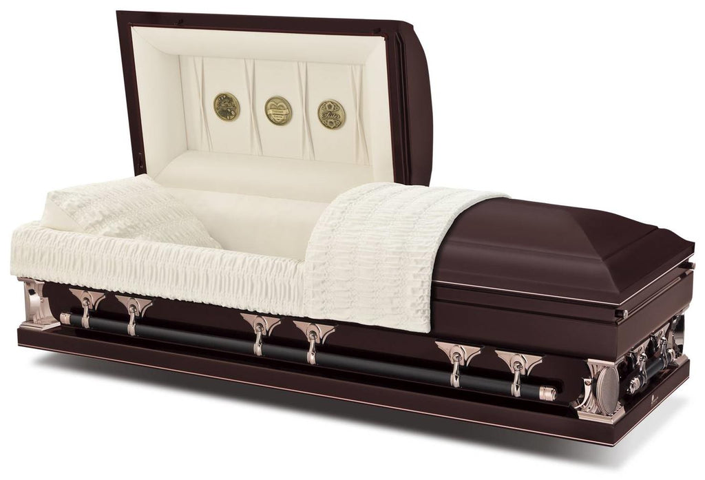 Batesville Merlot 28" Half Couch Steel Casket – Solace Caskets
