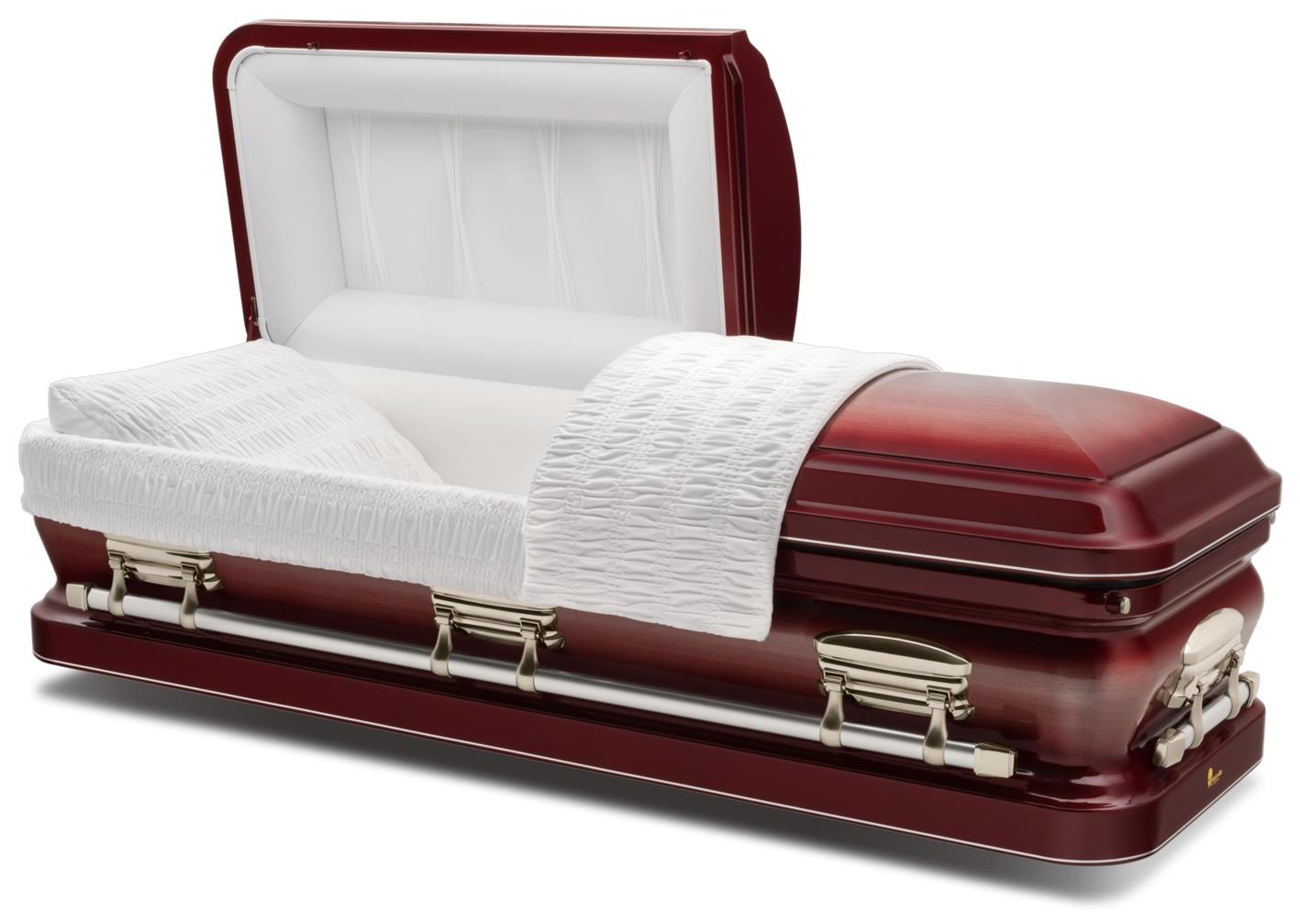 Batesville Silver Claret Half Couch Steel Casket – Solace Caskets