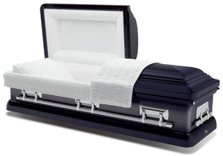 Batesville Indigo Blue Half Couch Casket