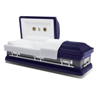 Batesville Indigo Blue Half Couch Casket