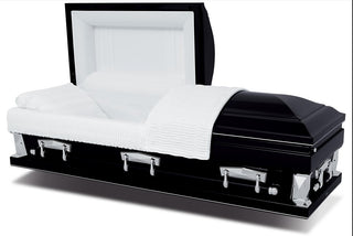 Titan Hercules Black 28" half Couch casket