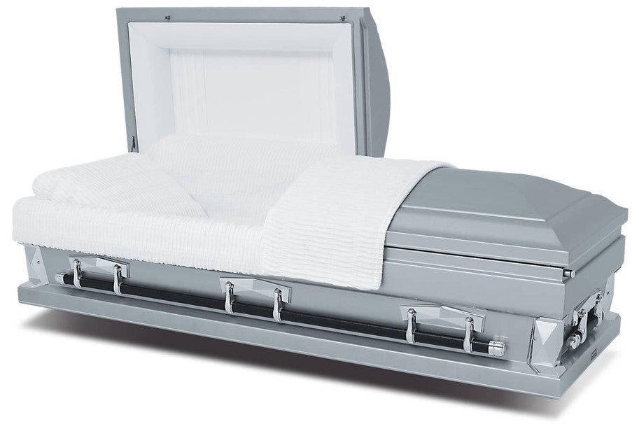 Batesville Hercules Silver 28" Half Couch Steel Casket – Solace Caskets