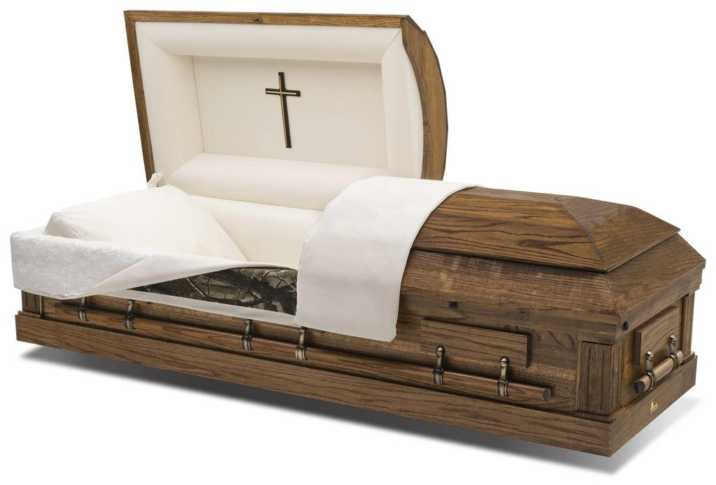 Batesville Fireside Oak Half Couch Casket – Solace Caskets