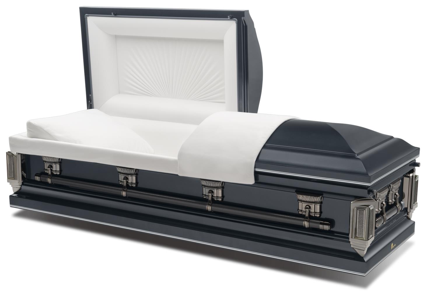 Batesville Neopolitan Blue Half Couch Steel Casket – Solace Caskets