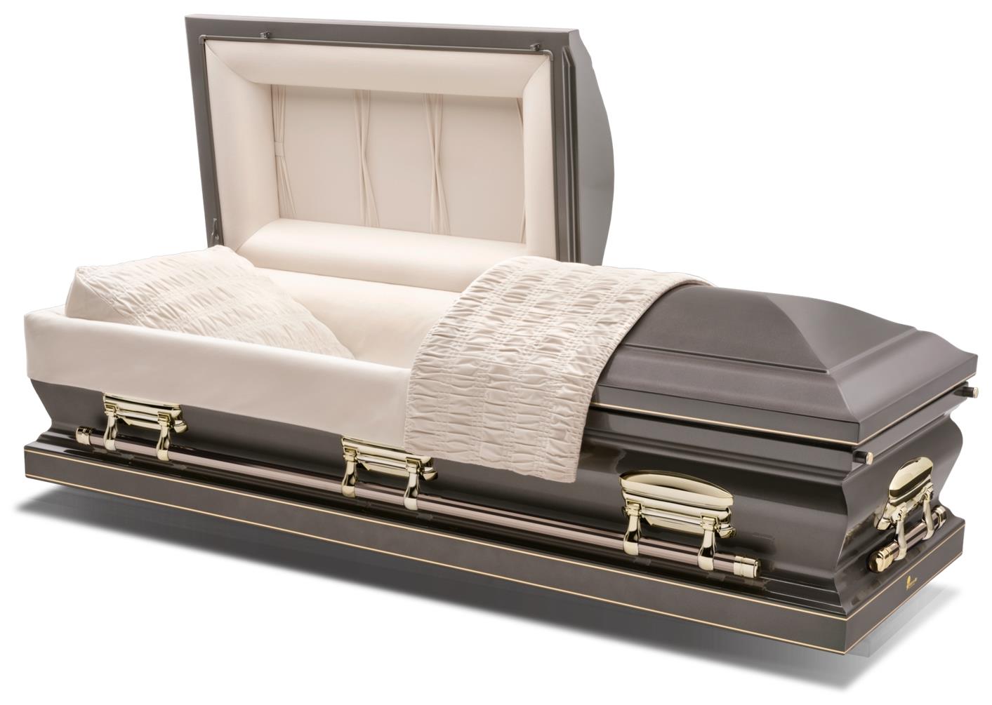 Batesville Burnished Silver Half Couch Steel Casket – Solace Caskets