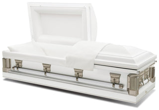 Batesville Carnation Ivory Half Couch Casket
