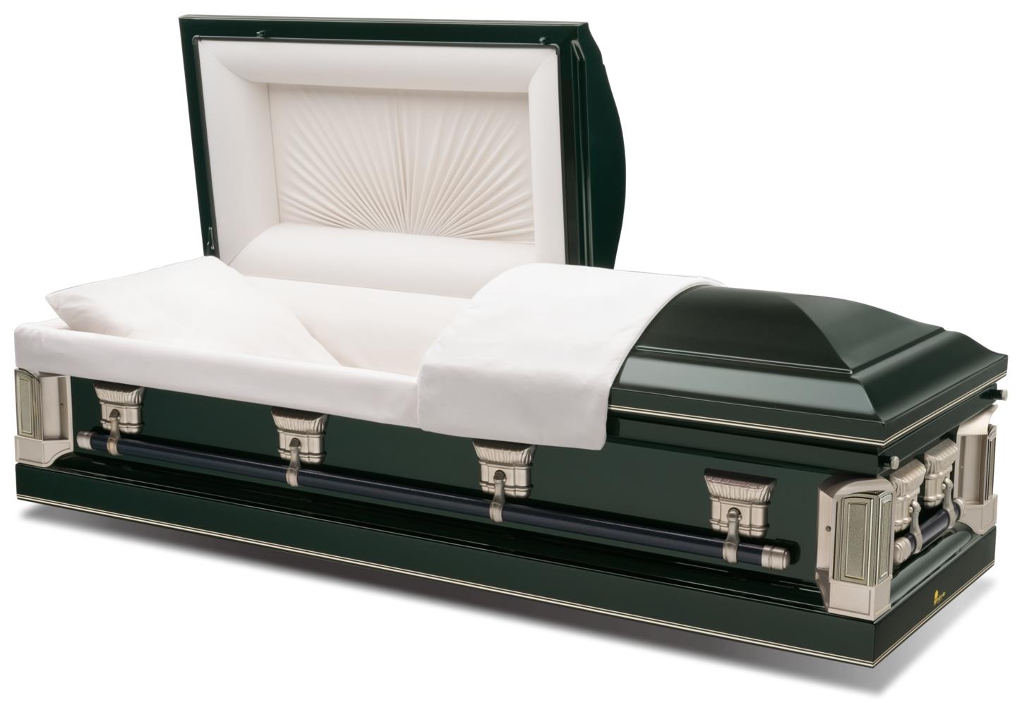 Batesville Huntington Green Half Couch Steel Casket – Solace Caskets