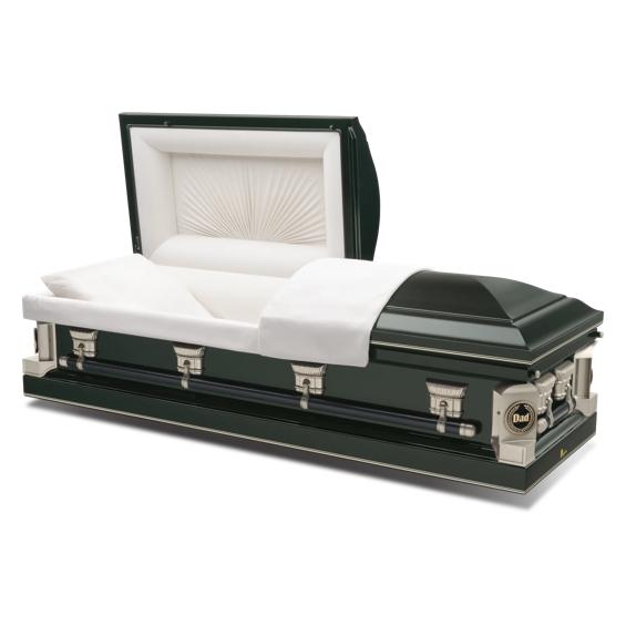 Batesville Huntington Green Half Couch Steel Casket – Solace Caskets
