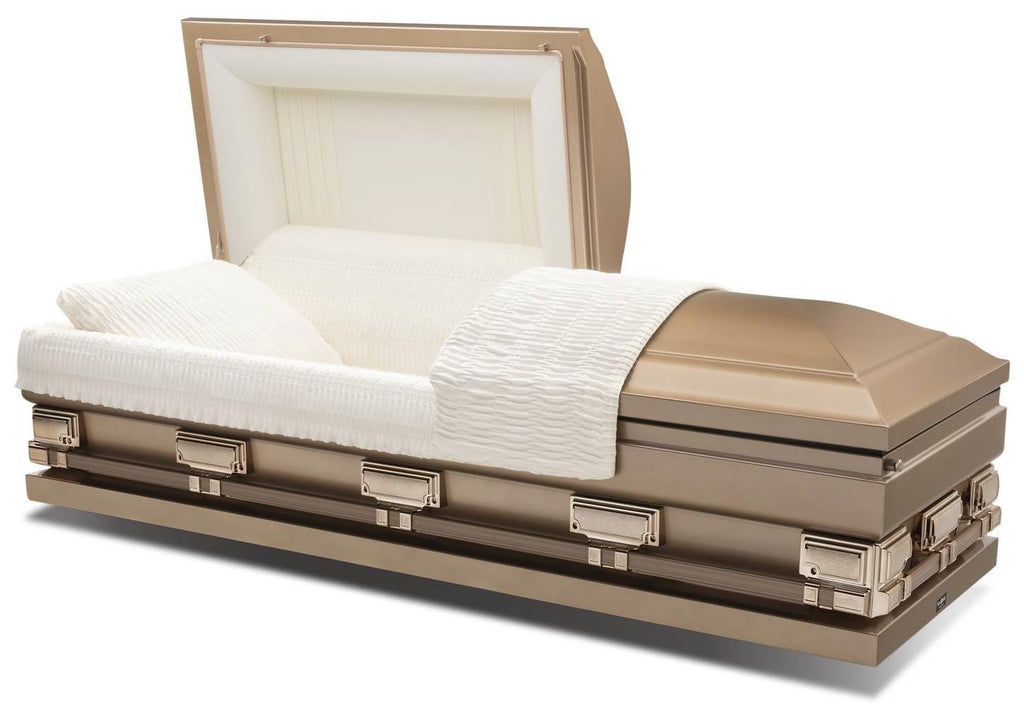 Batesville Artemis Copper 28" Half Couch Steel Casket – Solace Caskets