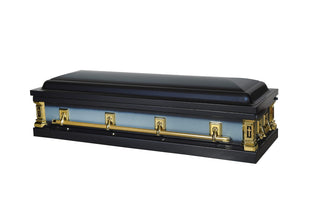 Solace Titan Sterling in Gods Care 18-gauge Full Couch Casket