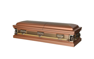 Solace Titan Last Supper Copper Half Couch casket