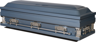 Solace XL Blue 33" Full Couch Steel Casket
