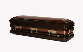 classic dark bronze full couch casket