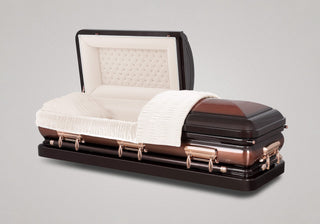 Solace Titan Presidential Copper Classic Half Couch casket
