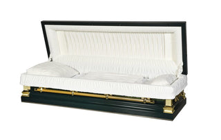 Solace Titan Serentiy Emerald Gold Full Couch Casket