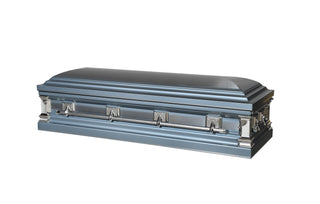 Blue Opal Full Couch Steel Casket