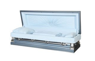 Blue Opal Full Couch Steel Casket