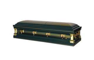 Solace Titan Serenity Emerald Gold Half Couch casket