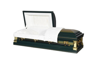 Solace Titan Serenity Emerald Gold Half Couch casket