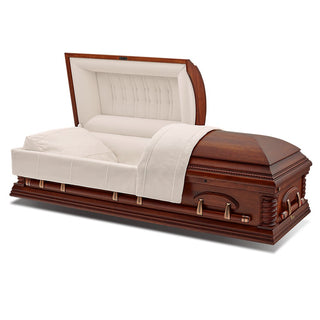 Solace Titan Ambassador Solid Cherry Half Couch Casket