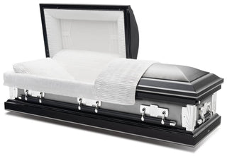 Solace Titan Argo Black half couch casket