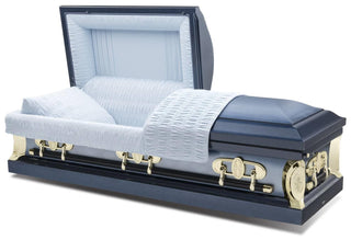 Solace Titan Aquarius Ocean Blue Half Couch Casket
