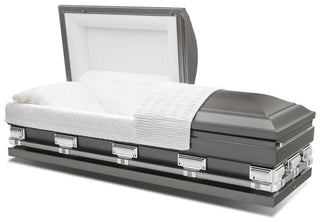 Solace Titan Artemis Grey 28" Non-Gasketed Half Couch Casket