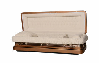tigereye full couch casket