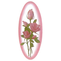Camoe Roses pink decal for casket or coffin
