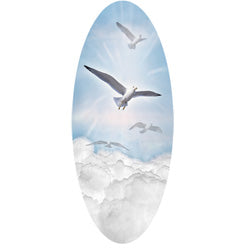 Journey Home Clouds Birds blue decal for casket or coffin