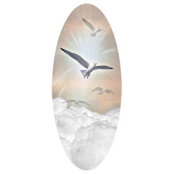 Journey Home Clouds Birds bronze decal for casket or coffin